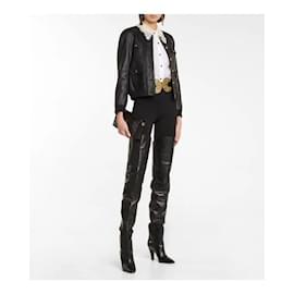 Saint Laurent-SAINT LAURENT Stiefel T.EU 38.5 Leder-Schwarz