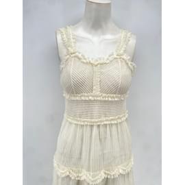 Fendi-FENDI Robes T. ca 38 silk-Blanc
