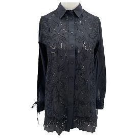 Ermanno Scervino top T.FR 34 in cotone Nero