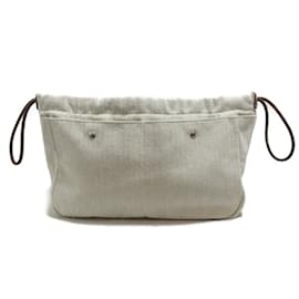 Hermès-Canvas Fourbi 25 Pouch-Brown