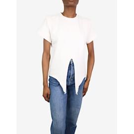 Isabel Marant-Hellrosa Baumwoll-T-Shirt mit Bindeband vorne – Größe XS-Pink