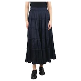 Ulla Johnson-Blue midi tiered skirt - size UK 10-Blue