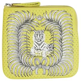Hermès-Bolsa Carre Pocket Amarela-Amarelo