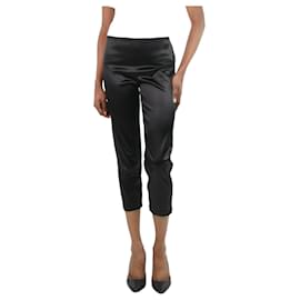 Jean Paul Gaultier-Black skinny fit satin trousers - size XS-Black