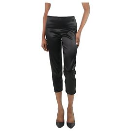 Jean Paul Gaultier Pantalón pitillo de raso negro - talla XS Negro