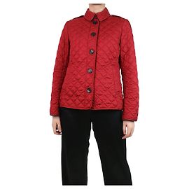 Burberry Brit Rote gesteppte Feldjacke – Größe M Rot
