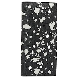 Dior-Dior Black Dior × Kris Van Assche Oblique Paint Splatter Wallet-Black