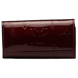 Louis Vuitton-Louis Vuitton Red Monogram Vernis 4 key holder-Red
