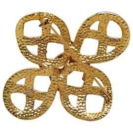 Chanel-Chanel Gold CC Cross Brooch-Golden