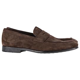 Tod's-Tod's loafers in brown suede-Brown