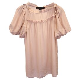 Camicetta con volant con maniche a sbuffo Marc by Marc Jacobs in seta rosa Rosa