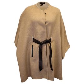 Loro Piana Belted Cape in Beige Cashmere Beige