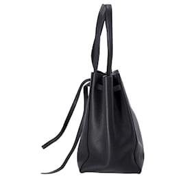 Céline-Celine Phantom Cabas Tasche aus schwarzem Leder-Schwarz