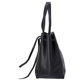 Céline-Sac Celine Phantom Cabas en Cuir Noir-Noir