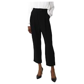 Totême-Pantalon noir en crêpe plissé - taille FR 34-Noir
