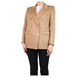 Autre Marque-Neutral double-breasted camel blazer - size IT 46-Other