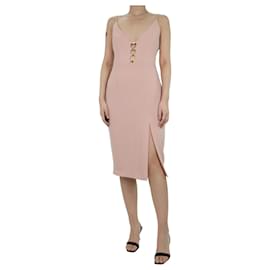 Zimmermann-Pink crepe link midi dress - Brand size 2-Pink