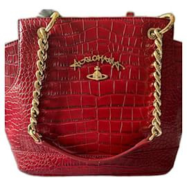 Vivienne Westwood Anglomania-Tasche aus Krokodilleder-Rot
