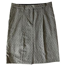 Joop! Wool Midi Skirt Grey Checked Grey