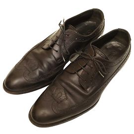 Louis Vuitton Scarpe stringate oxford brogue in pelle nera da uomo 8 Nero