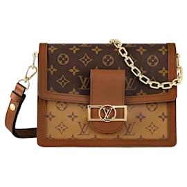 Louis Vuitton-Bolso LV Dauphine Mini-Castaño