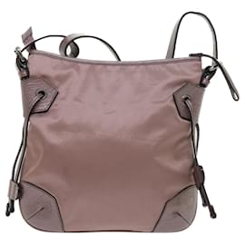 Burberry-BURBERRY Shoulder Bag Nylon Purple Auth bs8714-Purple