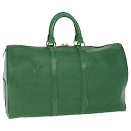 Louis Vuitton-Louis Vuitton Epi Keepall 45 Boston Bag Green M42974 LV Auth 56050-Green