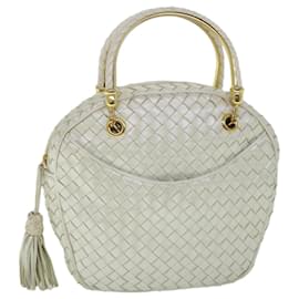 Autre Marque-BOTTEGA VENETA INTRECCIATO Hand Bag Leather White Pearl Auth 55736-White,Other