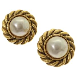 Chanel-CHANEL Earring Metal Gold Tone CC Auth bs8531-Other