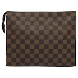 Louis Vuitton-LOUIS VUITTON Damier Ebene Poche Toilette 26 Pouch N47543 LV Auth 55161-Other