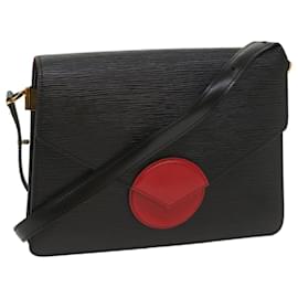 Louis Vuitton-LOUIS VUITTON Epi Osh Shoulder Bag Black Red M52447 LV Auth 56214-Black,Red