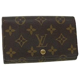 Louis Vuitton-LOUIS VUITTON Monogram Porte Monnaie Billets Tresor Portafoglio M61730 LV Aut 56112-Monogramma
