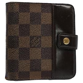 Louis Vuitton-LOUIS VUITTON Damier Ebene Compact zip Wallet N61668 LV Auth 56148-Other