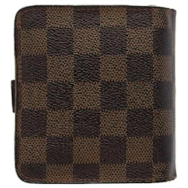 Louis Vuitton-LOUIS VUITTON Damier Ebene Compact zip Wallet N61668 LV Auth 56148-Other