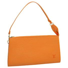 Louis Vuitton-LOUIS VUITTON Epi Pochette Accessoires Beutel Orange Mandarin M5294H Auth 55878-Andere,Orange