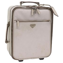PRADA Valigia in pelle Safiano Beige Auth 54447 Beige