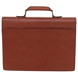 Louis Vuitton-LOUIS VUITTON Epi Serviette Conseiller Briefcase Brown M54423 LV Auth yk8955-Brown