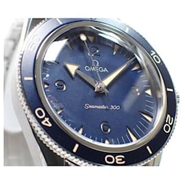 Omega-OMEGA SEA MASTER 300 Master Chrono Meter 41 MM blaues Armband Spezifikation Originalware Herren-Silber