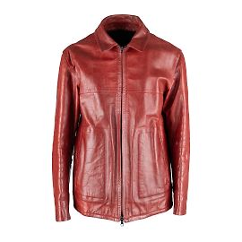 Veste en cuir Gianfranco Ferré Rouge