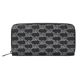 Michael Kors Cooper Tech MK Signature Zip Around Wallet Black