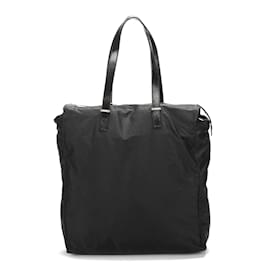 Fendi-Fendi Zucchino Nylon Tote Bag 7VA236-Black