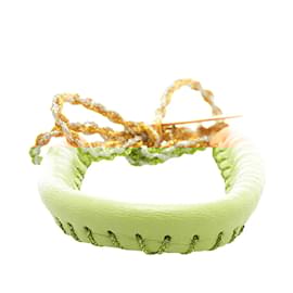 Fendi-Fendi Selleria Leather Wrap Bracelet-Pink