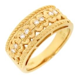Céline-18K Gold Diamond Ring-Golden