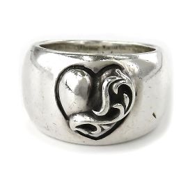 Chrome Hearts Herz-Band-Ring Silber