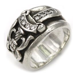 Chrome Hearts Silber 8P-Diamant-Dolchring Silber