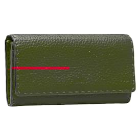 Fendi-Selleria Leather Flap Wallet-Pink