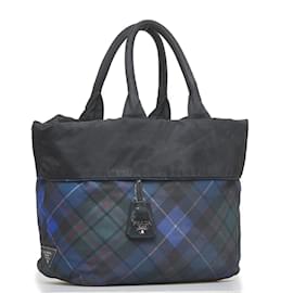 Prada-Prada Tessuto Reversible Tote Bag-Blue