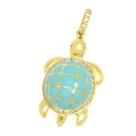 & Other Stories 18k Gold Turtle Pendant Golden