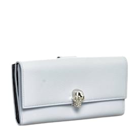 Alexander Mcqueen-Alexander McQueen Skull Continental Wallet-White