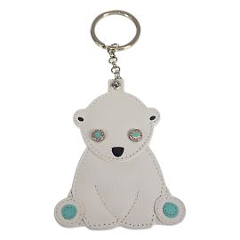 Tiffany & Co Leather Polar Bear Charm White